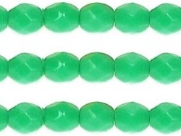 0100349 Opaque Green Turquoise facet, 3 mm.-0