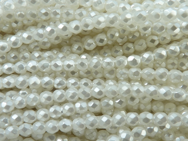 0140234 White Pearl Facet geslepen 4 mm. 50 stuks-0