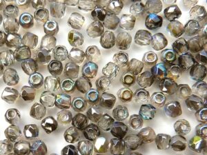 0150172 Crystal Graphite Rainbow Facet 3 mm. 65 Pc.-0