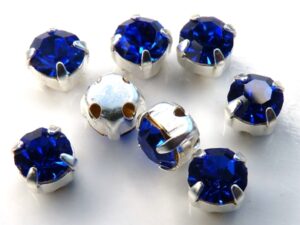 MCC-SS20-SLV-30050 MC-Chatons Sapphire in Silver Setting 10 Pc.-0