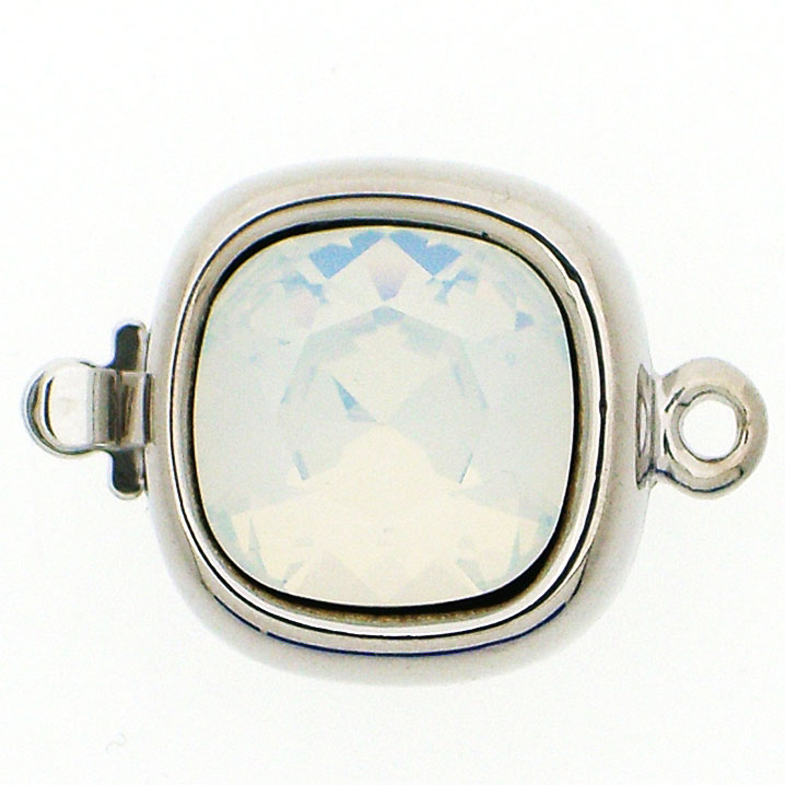 14821-01-06-234 Rhodium Claspgarten Clasp with White Opal-0