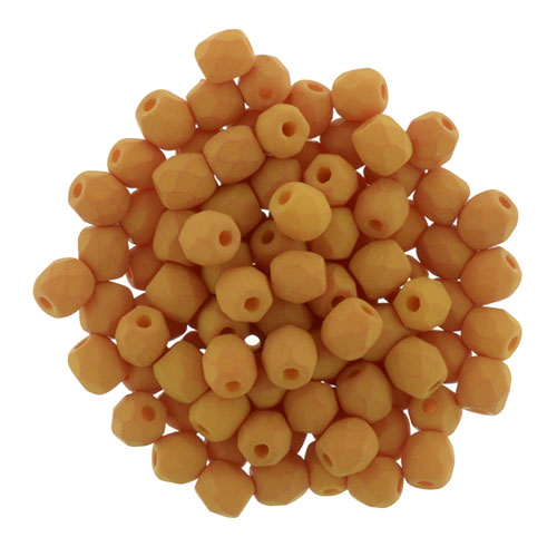 0130124 Saturated Pumpkin facet 3 mm. 50 Pc.-0