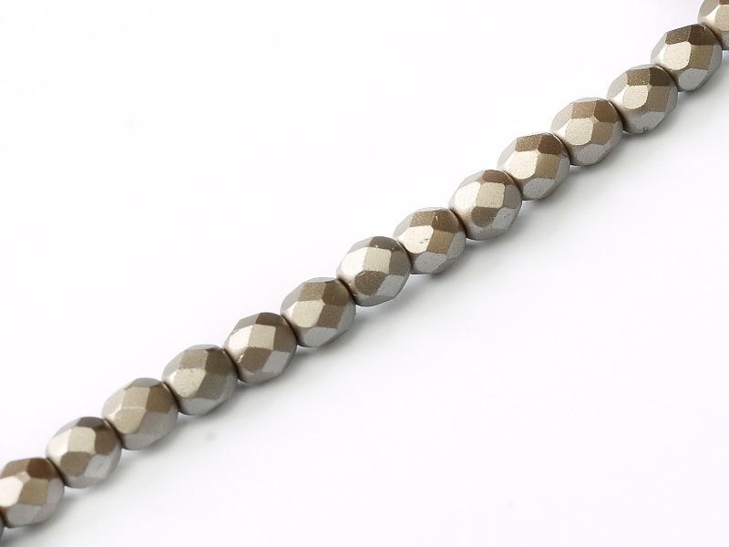 FP-04-02010-25005 Pastel Light Brown Pearl facet 4 mm. 50 Pc.-0