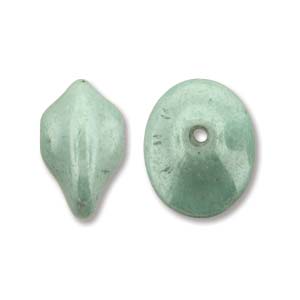 UFO-02010-14458 Alabaster Seafoam Ufo Beads 20 Pc.-0