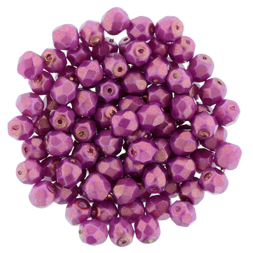 0070295 Halo Ethereal - Madder Rose facet 4 mm. 50 Pc.-0