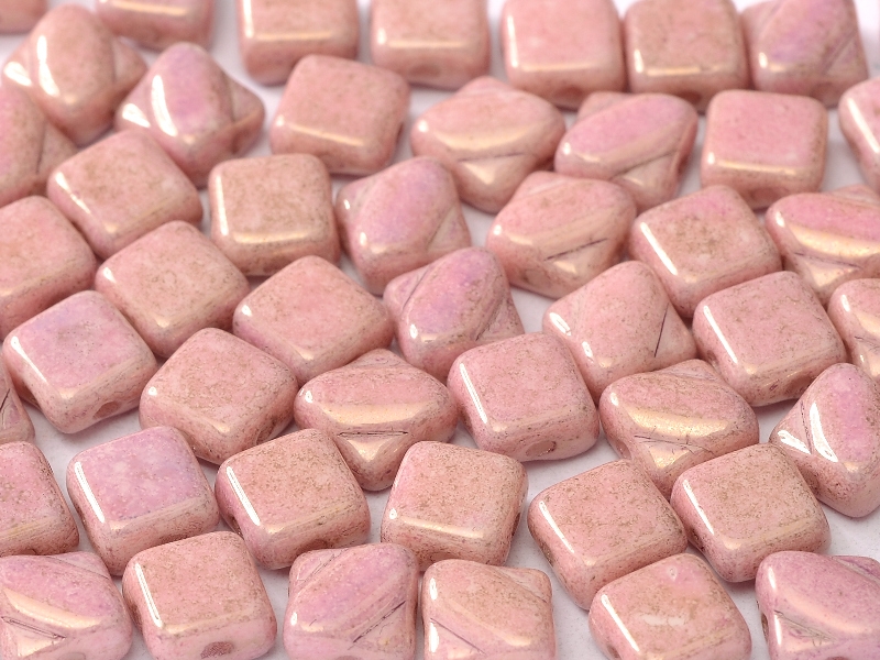 SL-02010-14494 Alabaster Pink/Lila Luster Silky Beads 30 Pc.-0