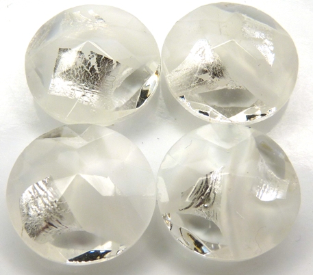 0013-RO Round Crystal White Silver Unfoiled 16 mm.-0