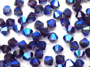 04-MC-20510-28701X2 Bicones Tanzanite 2XAB 4 mm. 50 Pc.-0