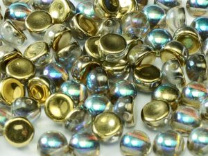 2HC-6-00030-98536 2-Hole Cabochon Crystal Golden Rainbow 25 Pc.-0