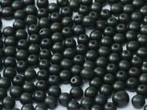 04-R-02010-29400 Alabaster Metallic Black Round 4 mm. 100 Pc.-0