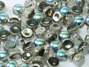 2HC-6-00030-98537 2-Hole Cabochon Crystal Graphite Rainbow 25 Pc.-0