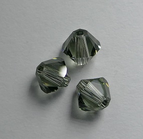 SW-05-BKD 5328 Black Diamond Swarovski Bicone 5 mm. 10 Pc.-0