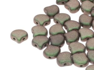 GIN-23980-94103 Matubo 2 Hole Ginko Bead Polychrome Sage & Citrus 10 gram-0