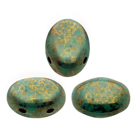 SAM-63130-15496 Samos® par Puca Opaque Green Turquoise Bronze 10 gram-0