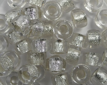 0150070 Silver Lined Crystal Roller Bead. 50 Pc.-0