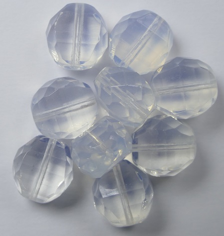 0140257 White Opal Lamel Facet 12 mm. 8 Stuks.-0