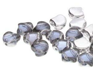 GIN-00030-26901 Matubo 2 Hole Ginko Bead Backlit Periwinkle 10 gram-0