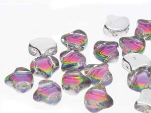 GIN-00030-29436 Matubo 2 Hole Ginko Bead Backlit Spectrum 10 gram-0