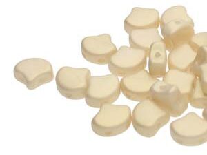 GIN-02010-29704 Matubo 2 Hole Ginko Bead Chatoyant Light Gold 10 gram-0