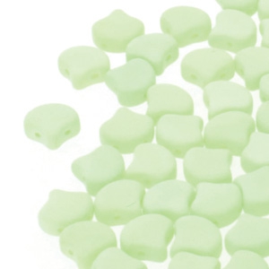 GIN-02010-92924 Matubo 2 Hole Ginko Bead Bondeli Matt Lime 10 gram-0