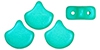 GIN-02010-29738 Matubo 2 Hole Ginko Bead Chatoyant Sea Foam Green 10 gram-0